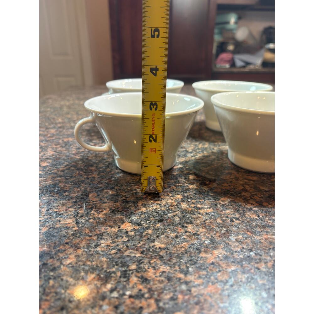 Crate & Barrel LOFT Design by Winterling-Germany White Handled Bowl/Mug Set of 4 - Picture 6 of 9